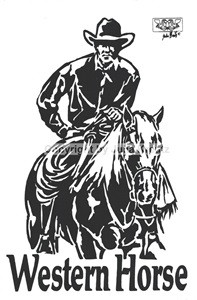 Auto Aufkleber Westernhorse Cowboy