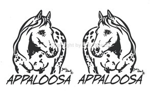 Auto Aufkleber Appaloosa hell Set schwarz