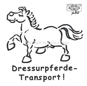 Auto Aufkleber Dressurpferde-Transport