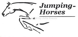 Auto Aufkleber Jumping Horses links