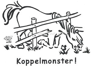 Auto Aufkleber Koppelmonster silber